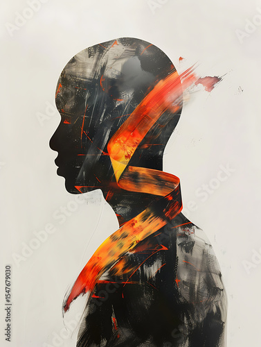 Artistic representation of a mental health awareness ribbon  (2)