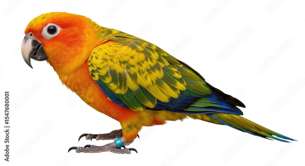 Obraz premium Isolated Sun Conure Parrot