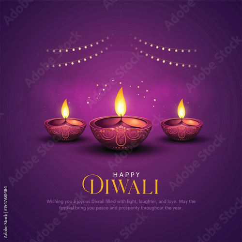 Happy Diwali festival of lights, holiday Background, Diwali celebration greeting card, creative vector illustration design.