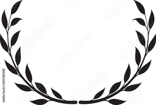 Classic Laurel Wreath Vector Icon
