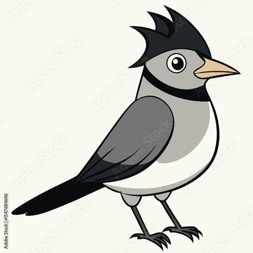 Stunning Eurasian Blackcap Illustration Stock Illustration
