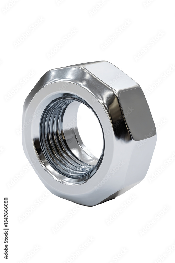 A Silver Metal Car Wheel Nut Single Centered A Silver Metal Car Wheel Nut Single Centered