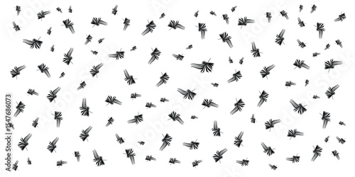 Abstract black silhouettes scattered pattern background