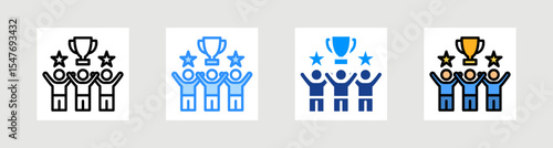 Team Success Icon Collection Set Multiple Style