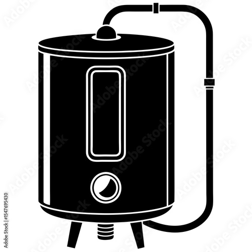 Water heater tank isolated on white background