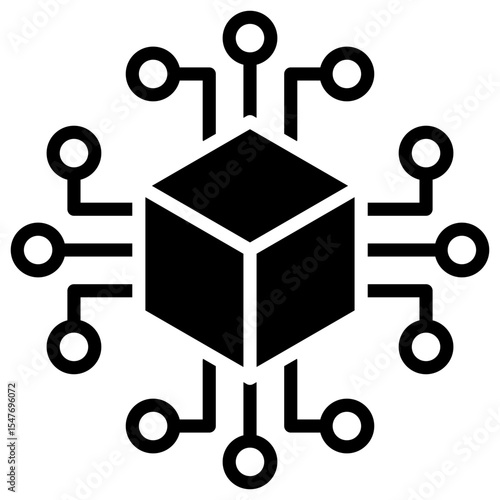 distributed systems architecture glyph icon

