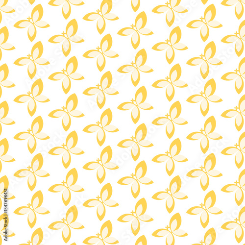 Cute Simple Yellow Modern Butterfly Pattern Backgrounds