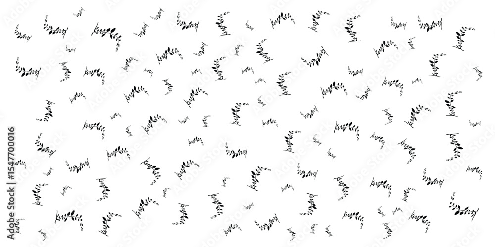 Black and white floral branch pattern background Black and white floral branch pattern background