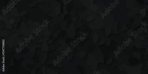 Dark geometric fragmented structure featuring jagged edges and deep shadows for textured artistic visuals