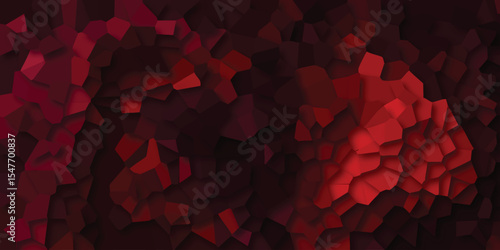 Crimson mosaic composition evoking a sense of heat energy and internal complexity suitable for dynamic digital designs