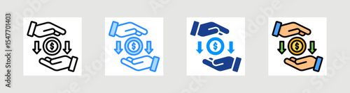 Down Payment Icon Collection Set Multiple Style