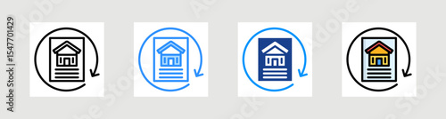 Home Renewal Icon Collection Set Multiple Style