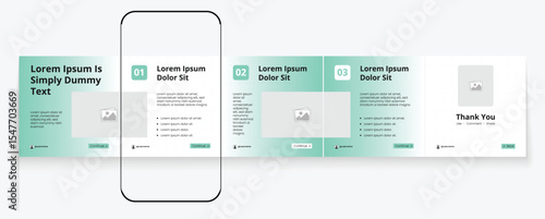 LinkedIn carousel post, social media Instagram carousel post, modern and editable business carousel template design