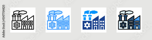 Industrial Management Icon Collection Set Multiple Style
