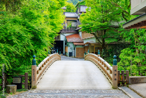 初夏のこおろぎ橋　石川県加賀市　Koorogi Bridge in early summer. Ishikawa Pref, Kaga City.