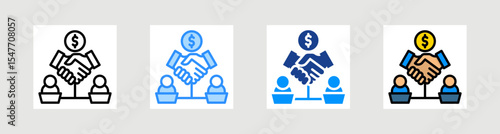 Remote Business Icon Collection Set Multiple Style