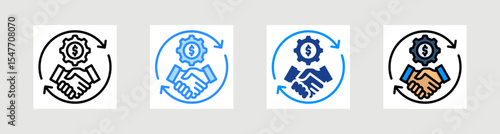 Business Operations Icon Collection Set Multiple Style