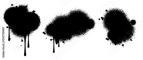Spray paint grunge texture template design, copy space graphic element for text box, bubble speech or background	