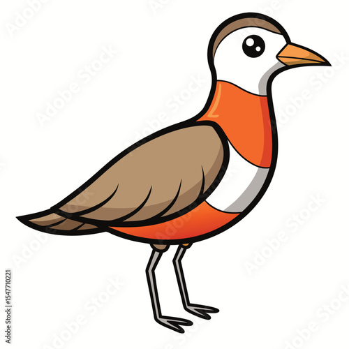 vector illustration of cartoon duck