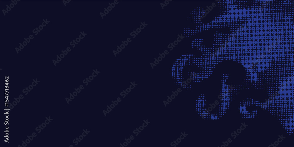 Naklejka premium Blue halftone wavy batik background. Pop art dot sport batik style vector.