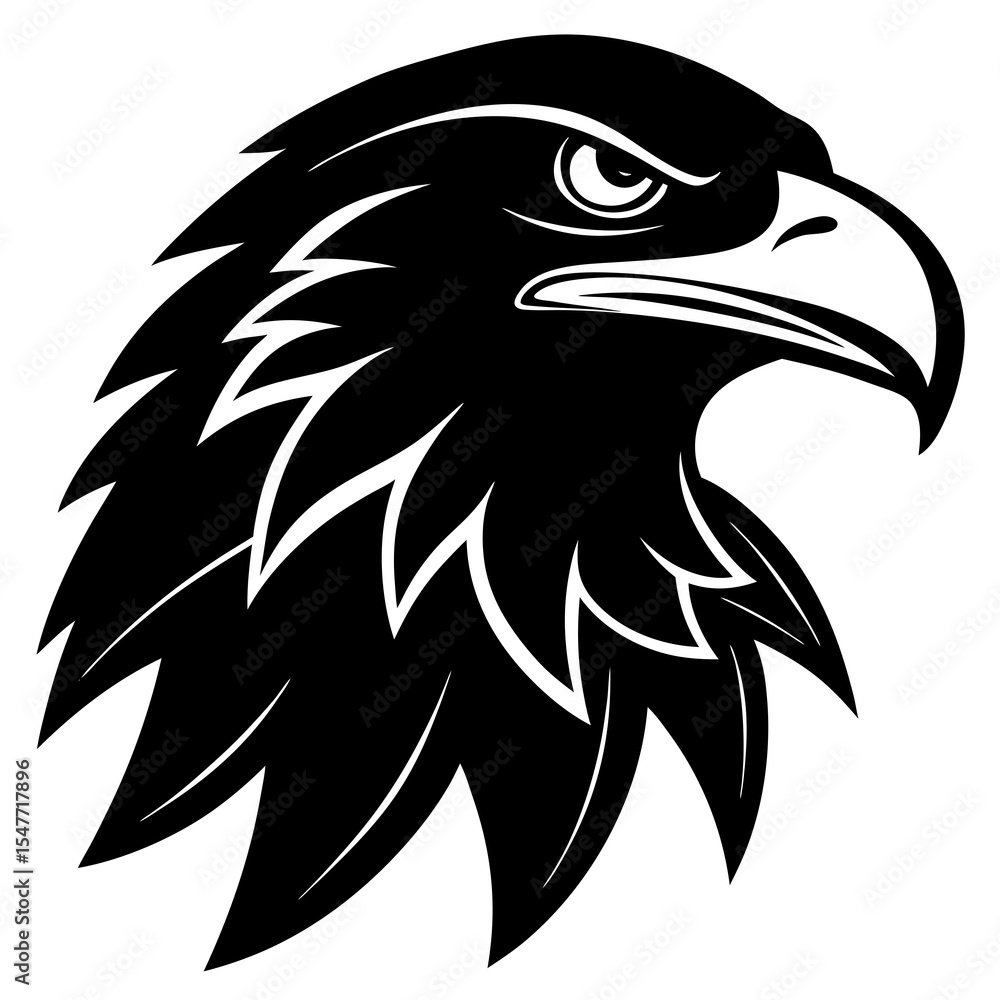 Fototapeta premium eagle head vector illustration