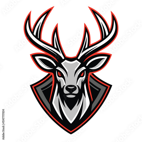Aggressive Deer Mascot Design