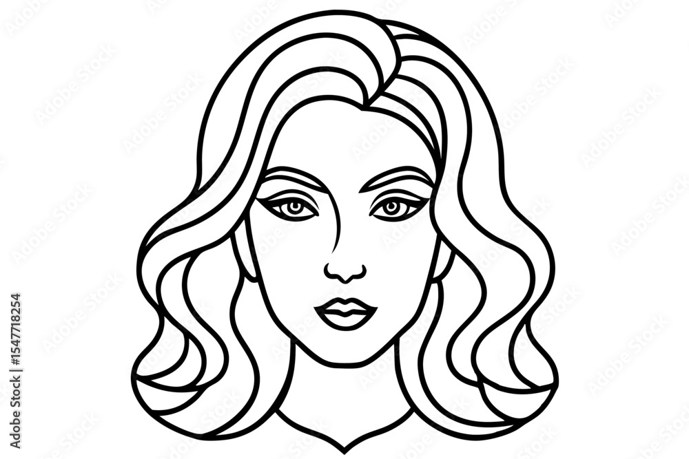 Set of black and white hand-drawn vector portraits of diverse women. Minimalist face line art for beauty, fashion, avatar, or editorial use Set of black and white hand-drawn vector portraits of diverse women. Minimalist face line art for beauty, fashion, avatar, or editorial use