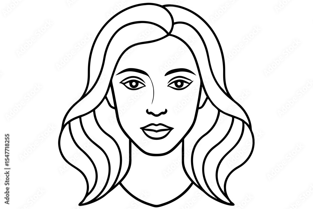 Set of black and white hand-drawn vector portraits of diverse women. Minimalist face line art for beauty, fashion, avatar, or editorial use Set of black and white hand-drawn vector portraits of diverse women. Minimalist face line art for beauty, fashion, avatar, or editorial use