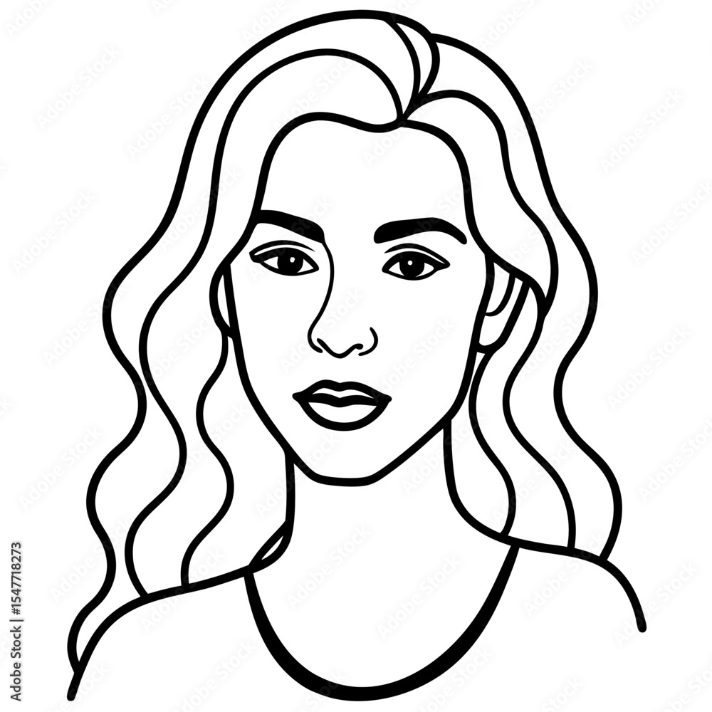 Set of black and white hand-drawn vector portraits of diverse women. Minimalist face line art for beauty, fashion, avatar, or editorial use Set of black and white hand-drawn vector portraits of diverse women. Minimalist face line art for beauty, fashion, avatar, or editorial use