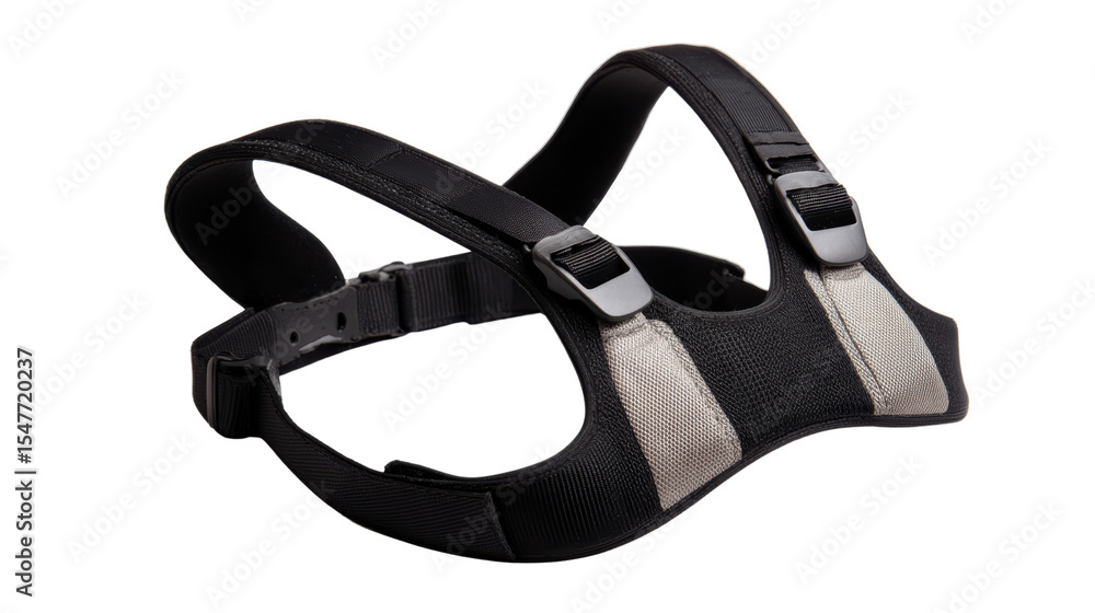 Durable black pet harness designed for comfort and safety during outdoor activities. Durable black pet harness designed for comfort and safety during outdoor activities.