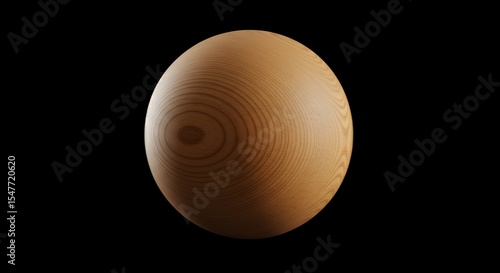A Perfectly Formed Wooden Orb:  Natural Grain and Light Play on a Smooth, Egg-Shaped Sculpture