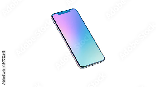 Wallpaper Mural Modern smartphone with gradient screen on white isolated background. Torontodigital.ca