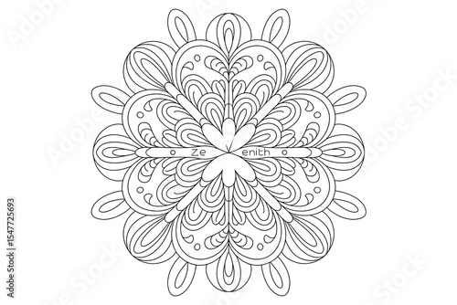 Ornate mandala design, intricate floral patterns.

