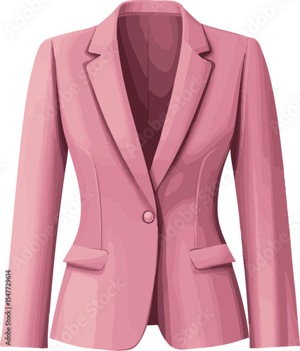 isolated vector illustration of pink jacket
