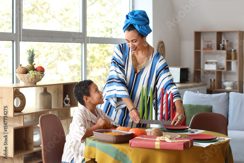 African-American mother wit...