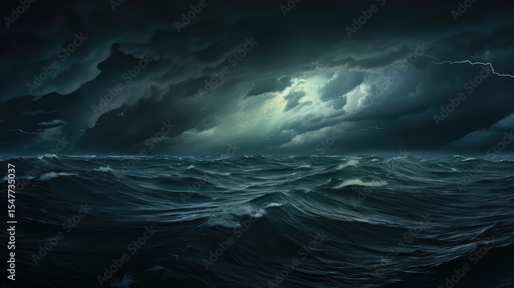 Fototapeta premium sea spooky clouds