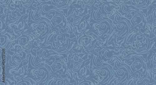 Abstract Seamless Swirling Blue Pattern: Textured Marble Effect