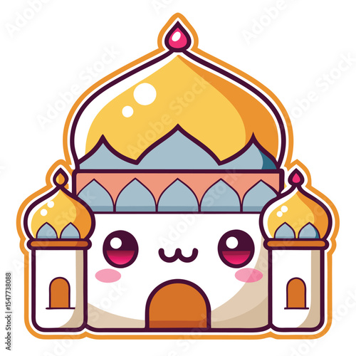Cute cartoon mosque (1)