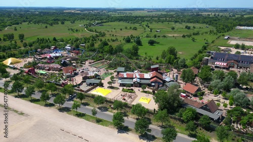 Wallpaper Mural Karls Erlebnis Dorf Elstal, amusement park. Perfect aerial view flight drone Torontodigital.ca