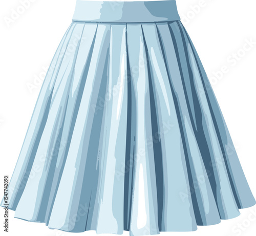isolated vector illustration of blue skirt