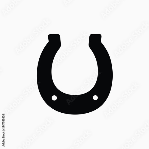 horseshoe icon vector template