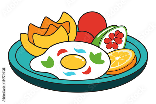 Delicious Chilaquiles with Queso Fresco Vector