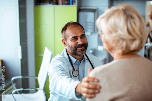 Senior woman visiting doctor for medical consultation
