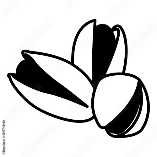 pistachio icon, Pistachio line drawing icon.