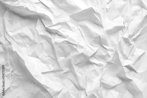 Wallpaper Mural Crumpled white paper texture captured in natural light showcasing intricate folds and shadows Torontodigital.ca