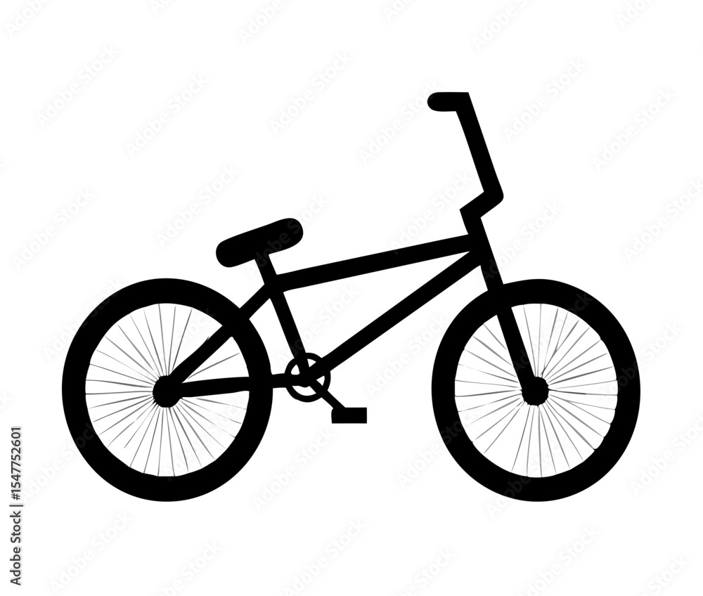 Fototapeta premium BMX bike silhouette. Vector