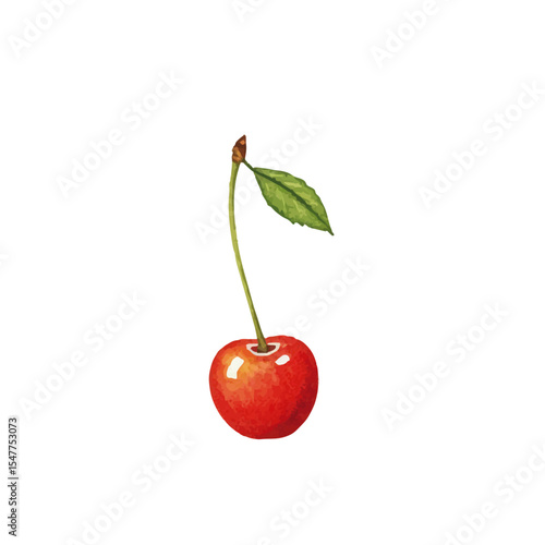 Vector watercolor Cherry / 水彩テイストのさくらんぼイラスト