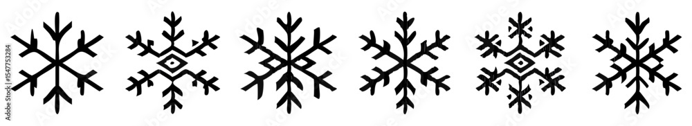 Obraz premium Snowflake different icons. Vector illustrator