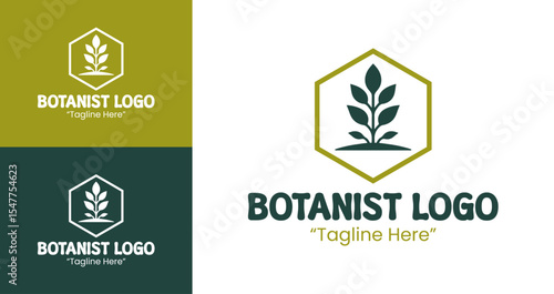 Simple and Modern Botanist Logo for Sustainable Plant-Based Companies in Green