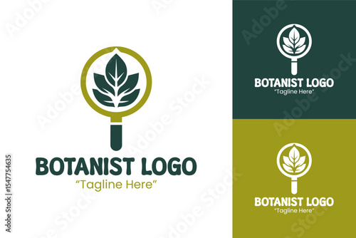 Modern Botanist Logo Designs for Organic and Eco-Friendly Branding in Green and Yellow